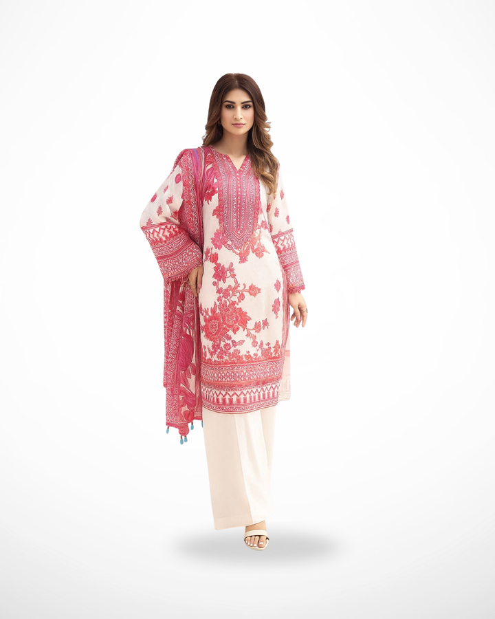 Rosé Whisper – 3PC Unstitched Lawn Suit (Gul Ahmed Vol 1)