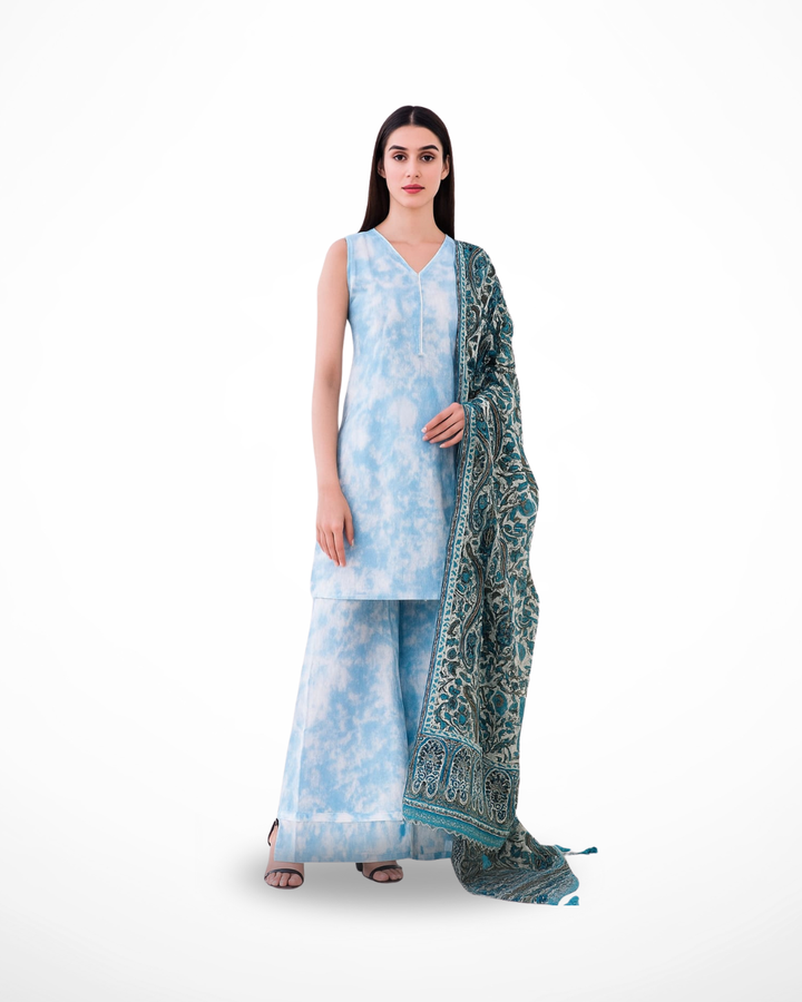 Frozen Aura – 3PC Unstitched Lawn Suit (Sapphire Vol 2)