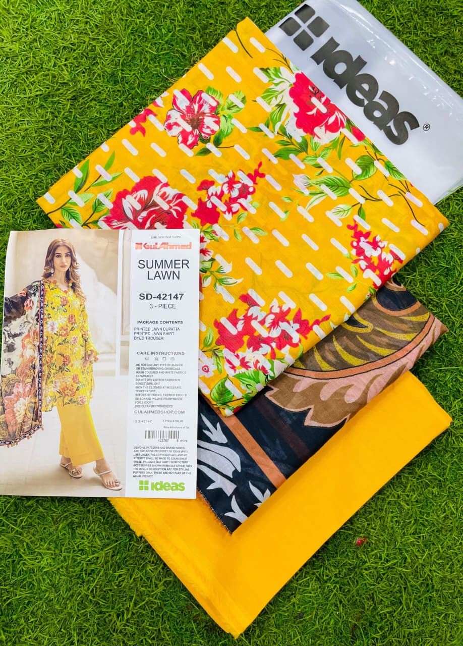 Sunny Aura – 3PC Unstitched Lawn Suit (Gul Ahmed Vol 1)