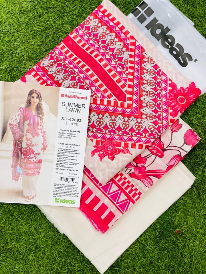 Rosé Whisper – 3PC Unstitched Lawn Suit (Gul Ahmed Vol 1)