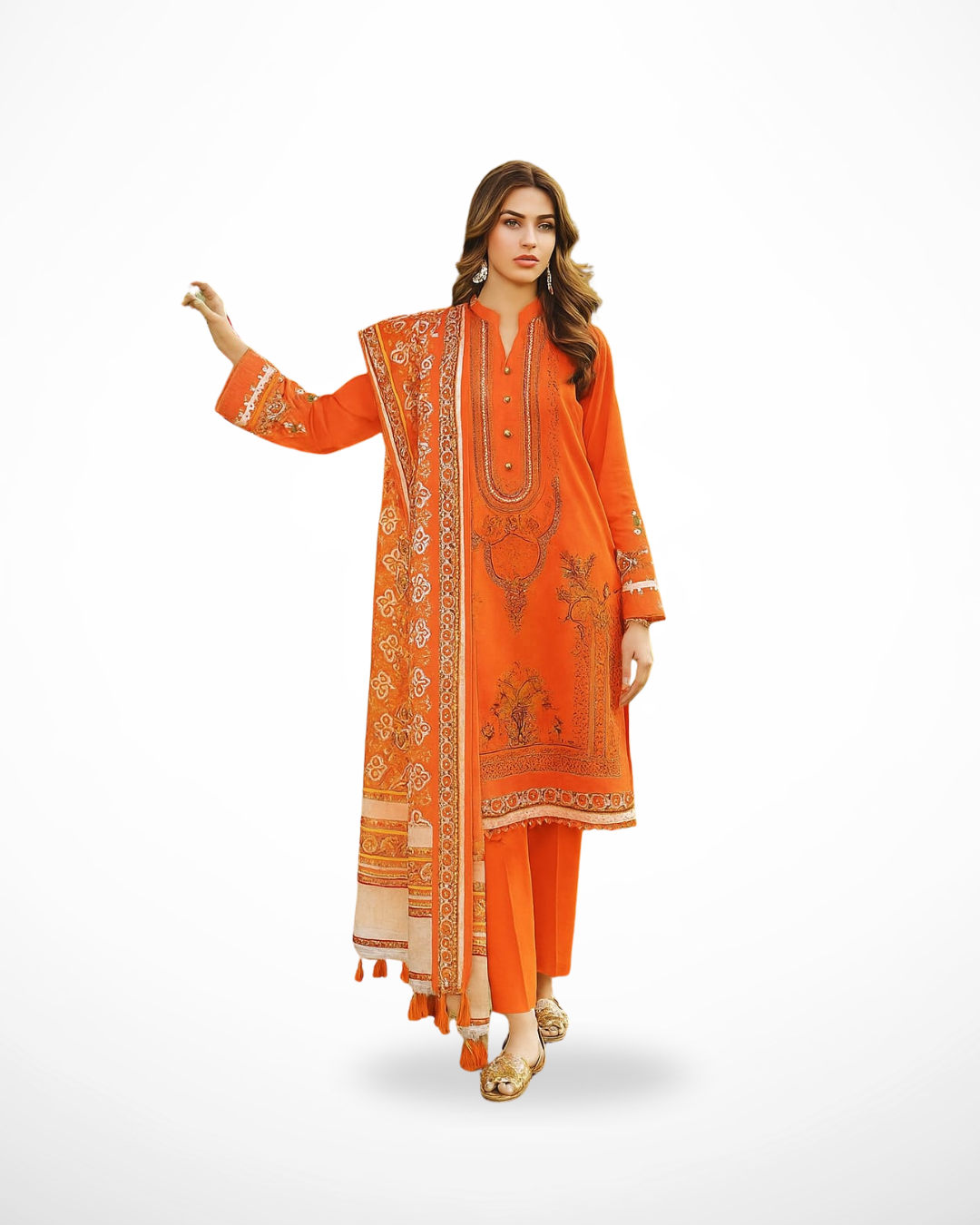 Citrus Charm – 3PC Unstitched Lawn Suit (Gul Ahmed Vol 1)