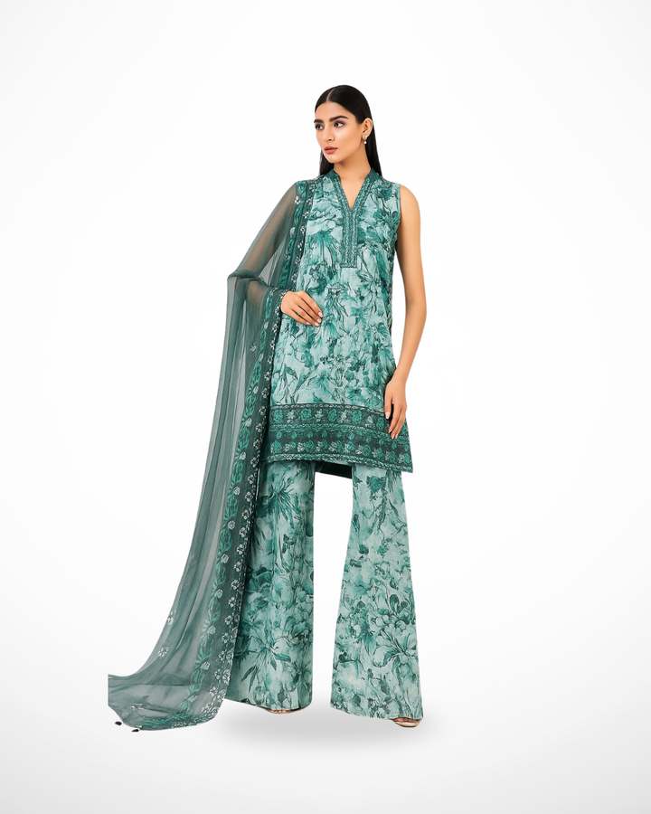 Sky Mist – 3PC Unstitched Lawn Suit (Sapphire Vol 2)