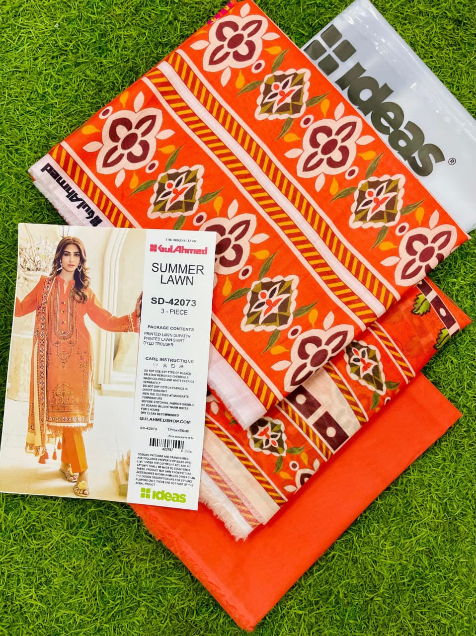 Citrus Charm – 3PC Unstitched Lawn Suit (Gul Ahmed Vol 1)