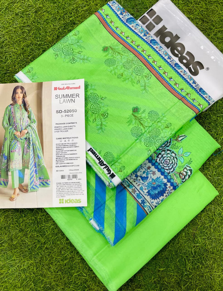 Emerald Essence – 3PC Unstitched Lawn Suit (Gul Ahmed Vol 1)